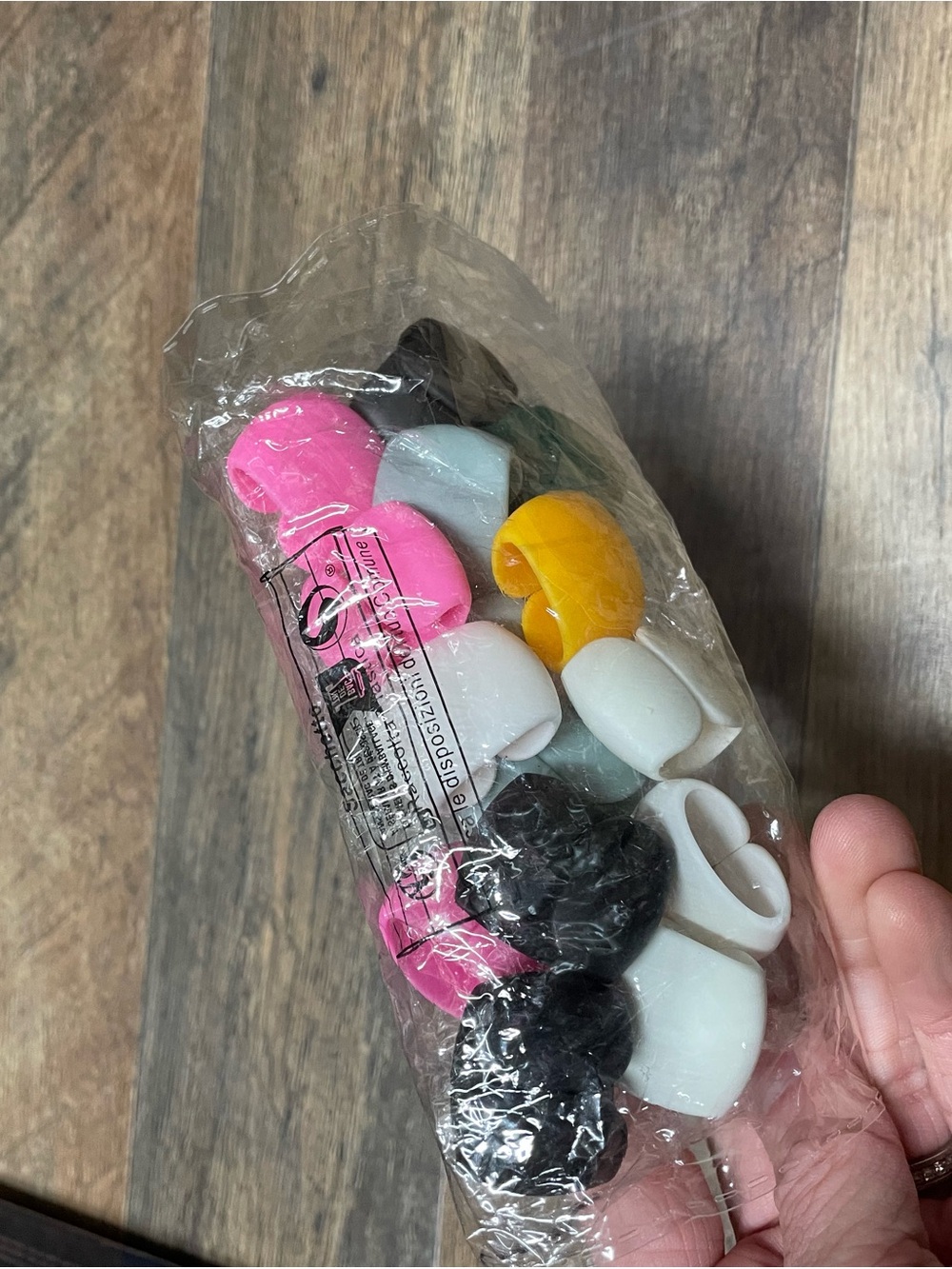 Pink and Gray Electronics Cable Organizer Clips - Pack - Picture 3 of 3